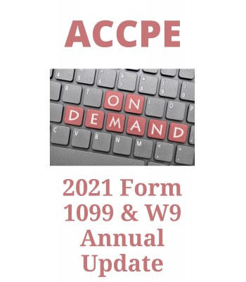 2021 Form 1099 & W9 Annual Update