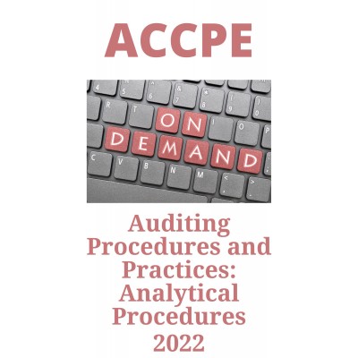 Auditing Procedures and Practices: Analytical Procedures 2022